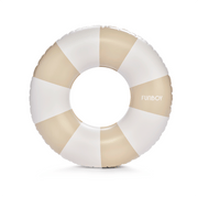 Vintage Tan Stripe Inflatable Kids Pool Float Tube 34" | Pool Floats for Kids |Inner Tube Swimming Pool Toys Swim Rings | Swimming Pool Accessories & Pool Lounger Float for Pool Party & Summer